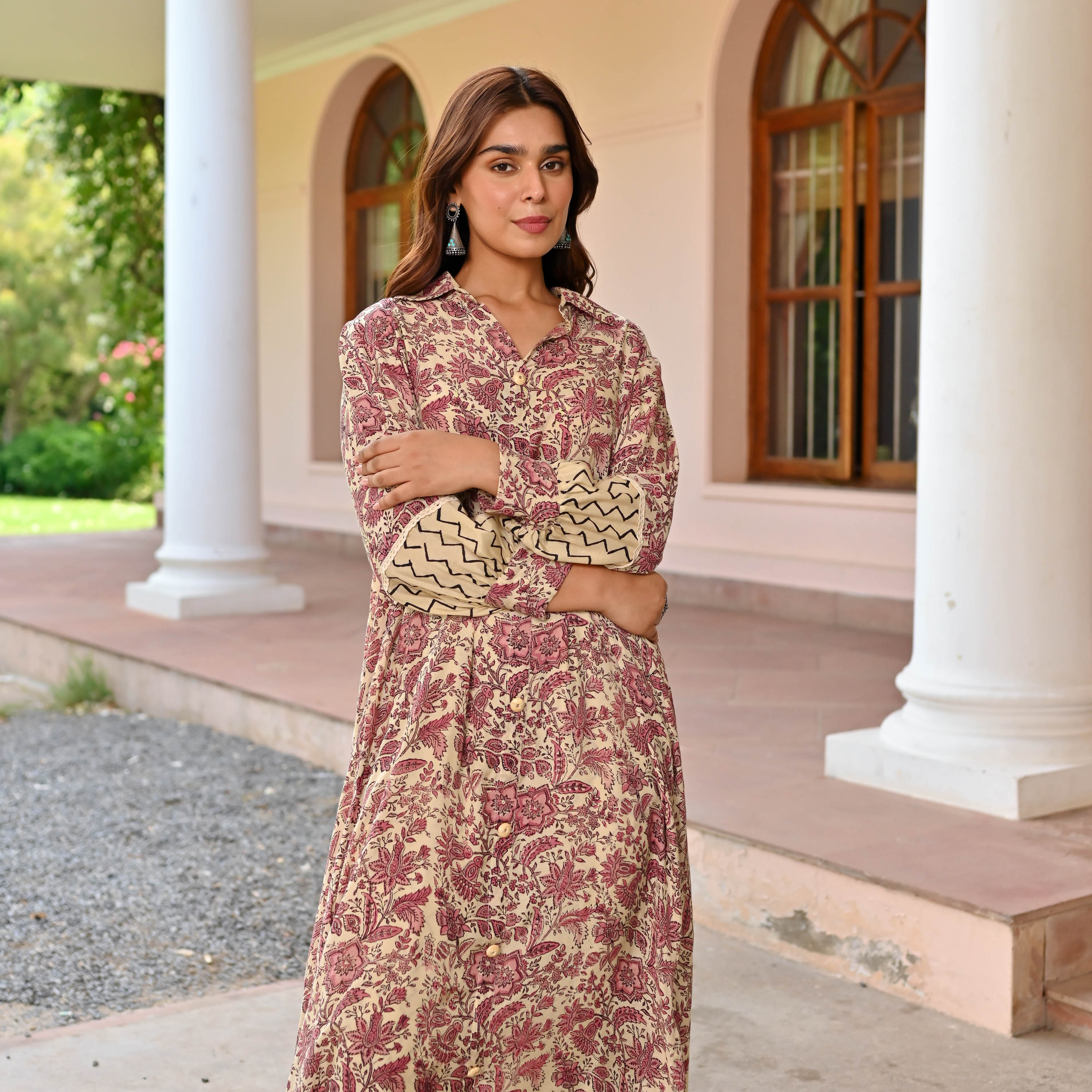 Saira Printed Designer Cotton Matching Suit Set For Women Online